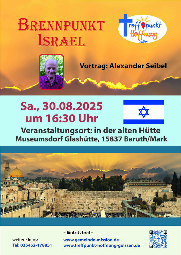 Bild vergrößern: Vortrag: Brennpunkt Israel
