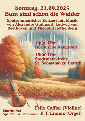 Plakat September Orgel und Geige