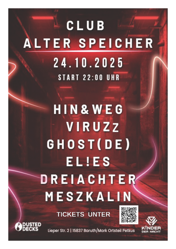 Bild vergrößern: Flyer Club Alter Speicher