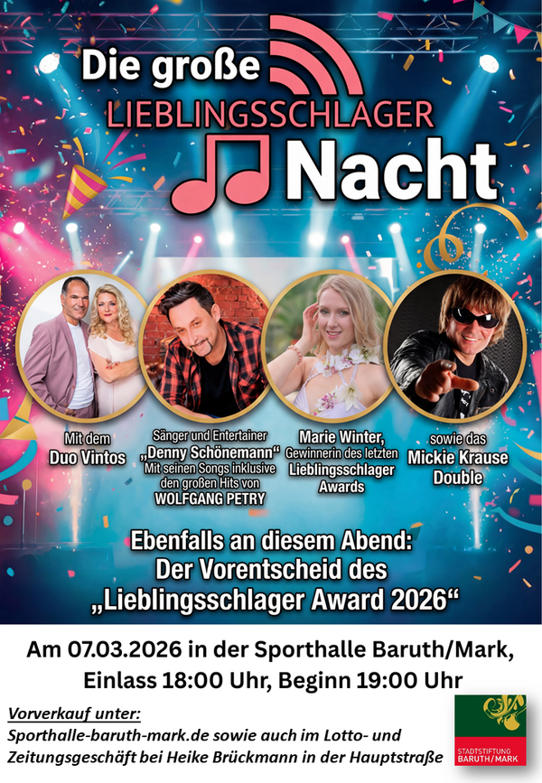 Bild vergr&ouml;&szlig;ern: Baruth - Frauentags-Schlager-Party_Plakat